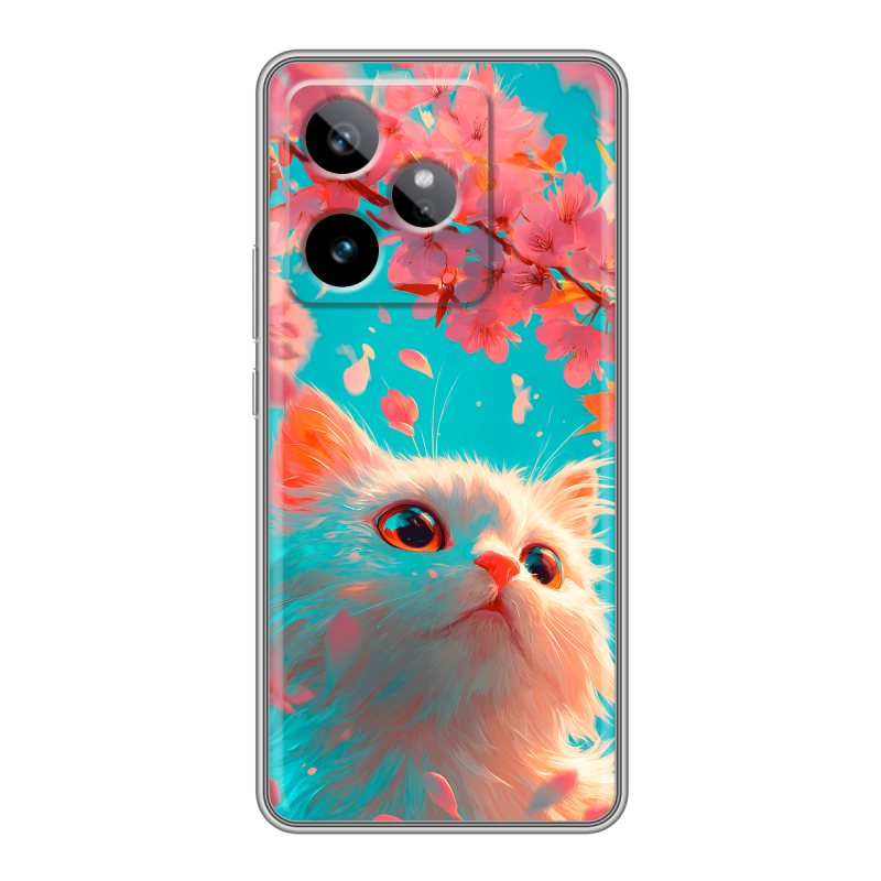 Силиконовый чехол на Realme GT7 с принтом Красивый кот Силиконовый чехол на Realme GT7 с принтом Красивый кот