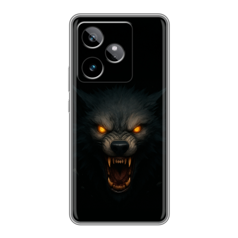 Силиконовый чехол на Realme GT7 с принтом Волк Силиконовый чехол на Realme GT7 с принтом Волк