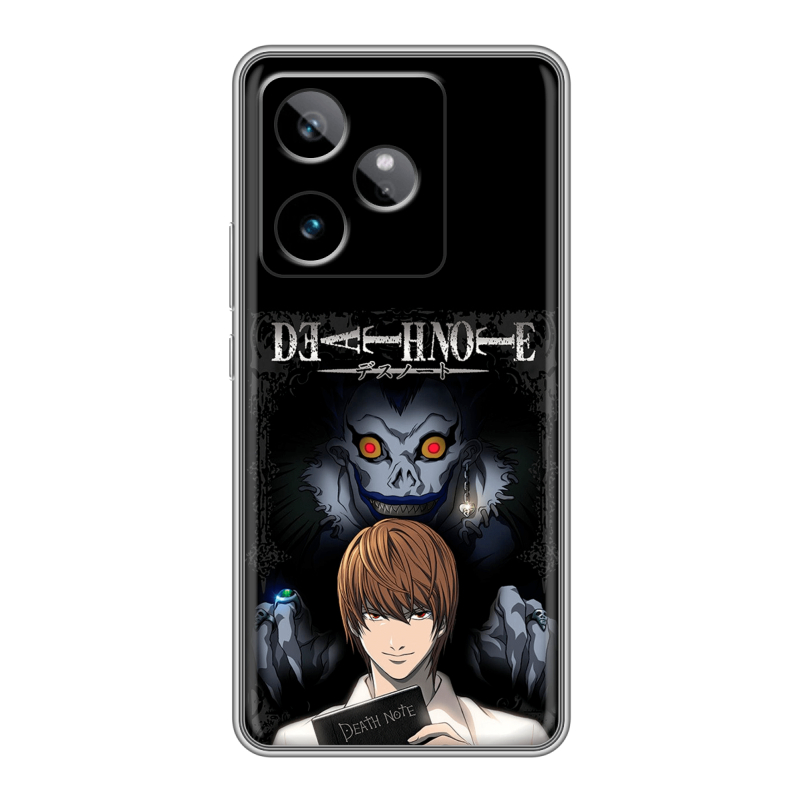 Силиконовый чехол на Realme GT7 с принтом Death note Тетрадь смерти Силиконовый чехол на Realme GT7 с принтом Death note Тетрадь смерти