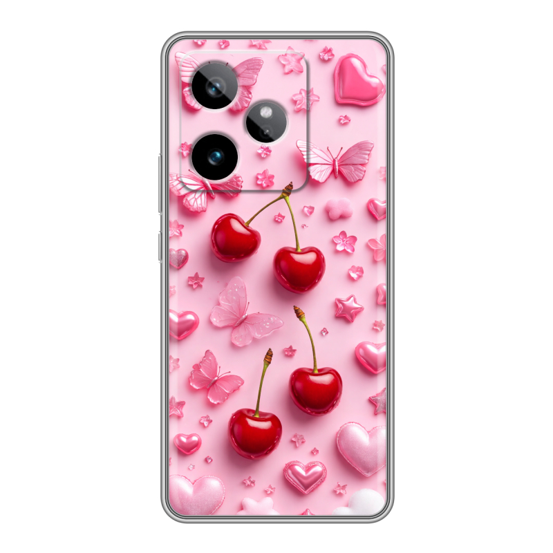 Силиконовый чехол на Realme GT7 с принтом для девочек Силиконовый чехол на Realme GT7 с принтом для девочек