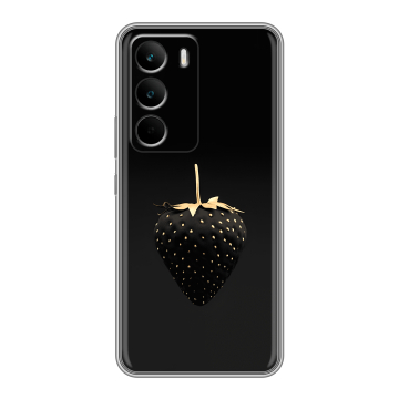 Силиконовый чехол на Realme C71 с принтом Черная клубника Силиконовый чехол на Realme C71 с принтом Черная клубника