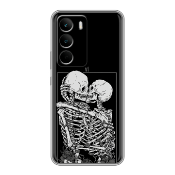Силиконовый чехол на Realme C71 с принтом Поцелуй скелетов Силиконовый чехол на Realme C71 с принтом Поцелуй скелетов