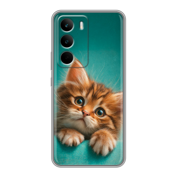 Силиконовый чехол на Realme C71 с принтом котенок Силиконовый чехол на Realme C71 с принтом котенок