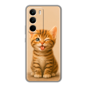 Силиконовый чехол на Realme C71 с принтом котенок Силиконовый чехол на Realme C71 с принтом котенок