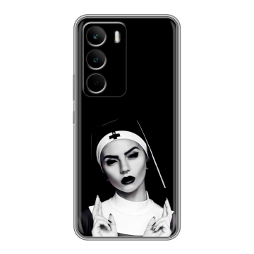 Силиконовый чехол на Realme C71 с принтом монашка Силиконовый чехол на Realme C71 с принтом монашка