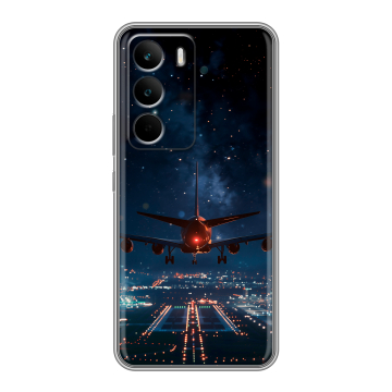 Силиконовый чехол на Realme C71 с принтом самолет Силиконовый чехол на Realme C71 с принтом самолет