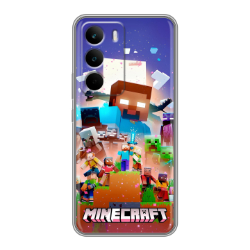 Силиконовый чехол на Realme C71 с принтом Майнкрафт Minecraft Силиконовый чехол на Realme C71 с принтом Майнкрафт Minecraft
