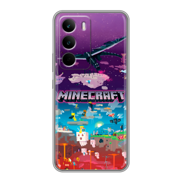 Силиконовый чехол на Realme C71 с принтом Майнкрафт Minecraft Силиконовый чехол на Realme C71 с принтом Майнкрафт Minecraft