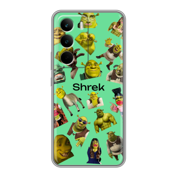 Силиконовый чехол на Realme C71 с принтом Шрек Shrek Силиконовый чехол на Realme C71 с принтом Шрек Shrek