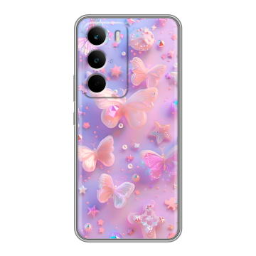 Силиконовый чехол на Realme C71 с принтом Бабочки