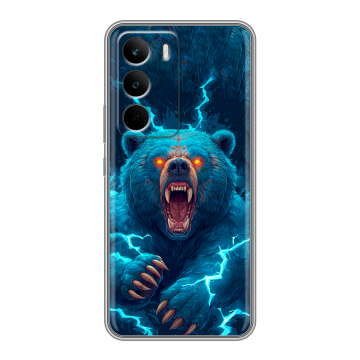 Силиконовый чехол на Realme C71 с принтом Медведь Силиконовый чехол на Realme C71 с принтом Медведь
