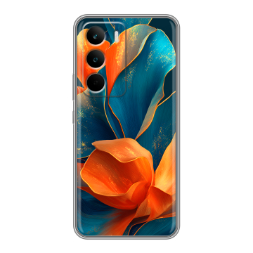 Силиконовый чехол на Realme C71 с принтом Цветы