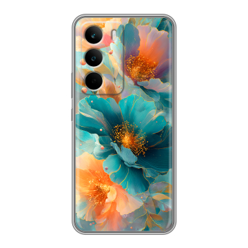 Силиконовый чехол на Realme C71 с принтом Цветы
