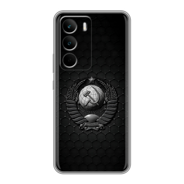 Силиконовый чехол на Realme C71 с принтом Герб Флаг СССР