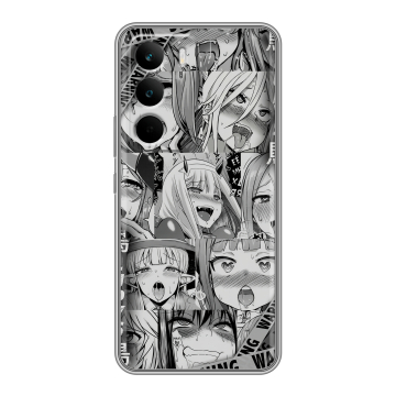 Силиконовый чехол на Realme C71 с принтом Ahegao Ахегао Аниме
