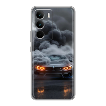 Силиконовый чехол на Realme C71 с принтом BMW БМВ