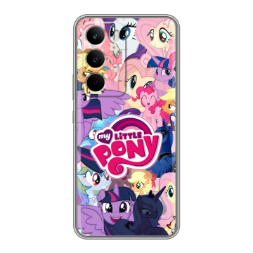 Силиконовый чехол на Realme C71 с принтом My little pony Дружба чудо