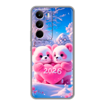 Силиконовый чехол на Realme C71 с принтом Новый год