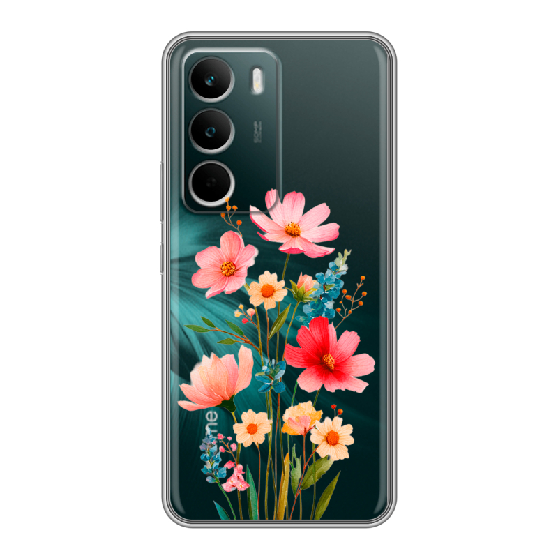 Силиконовый чехол на Realme C71 с принтом Цветы Силиконовый чехол на Realme C71 с принтом Цветы
