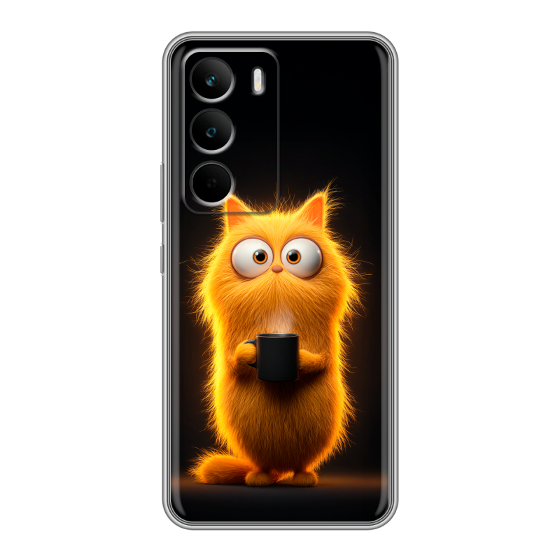 Силиконовый чехол на Realme C71 с принтом Смешной кот Силиконовый чехол на Realme C71 с принтом Смешной кот