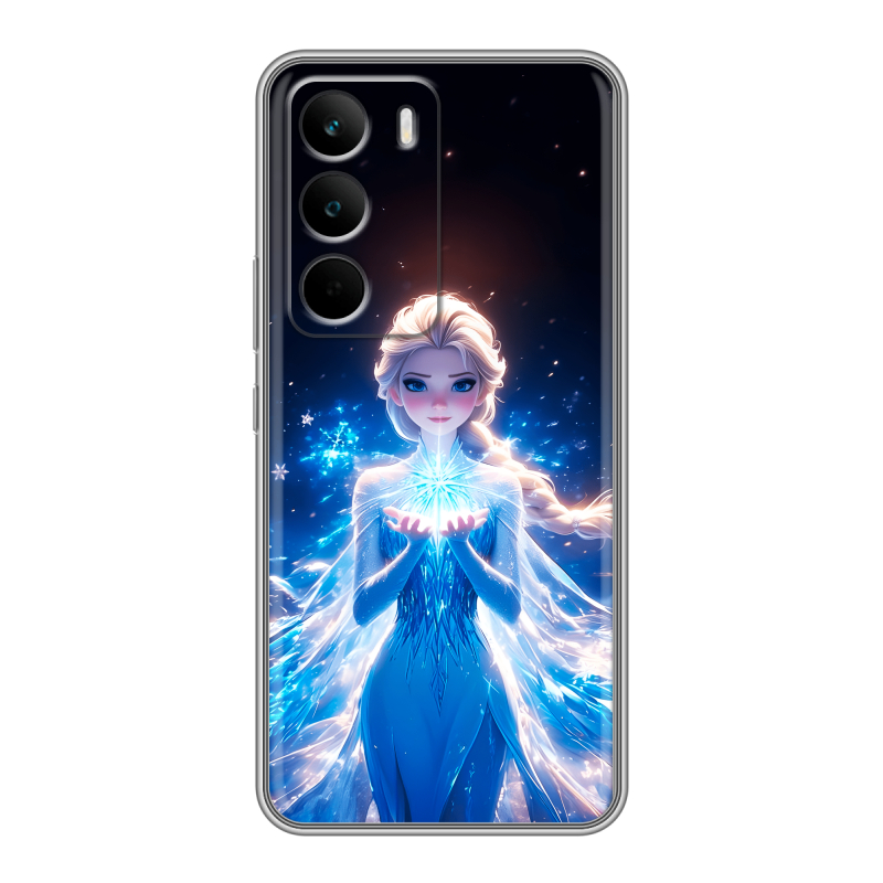 Силиконовый чехол на Realme C71 с принтом Холодное сердце Frozen Силиконовый чехол на Realme C71 с принтом Холодное сердце Frozen