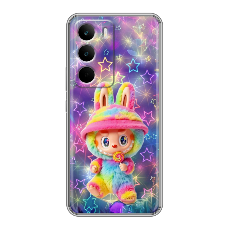 Силиконовый чехол на Realme C71 с принтом Labubu Лабубу Силиконовый чехол на Realme C71 с принтом Labubu Лабубу
