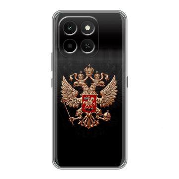 Силиконовый чехол на Honor X6C с принтом Герб России Силиконовый чехол на Honor X6C с принтом Герб России