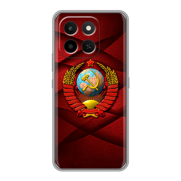 Силиконовый чехол на Honor X6C с принтом Герб СССР Силиконовый чехол на Honor X6C с принтом Герб СССР
