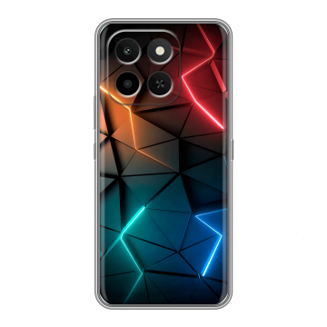 Силиконовый чехол на Honor X6C с принтом Абстракция неон Силиконовый чехол на Honor X6C с принтом Абстракция неон
