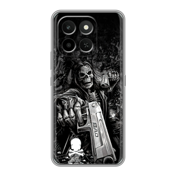 Силиконовый чехол на Honor X6C с принтом Скелет Силиконовый чехол на Honor X6C с принтом Скелет