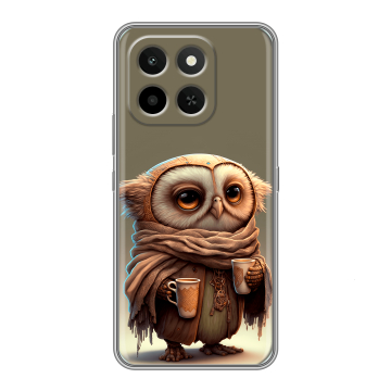Силиконовый чехол на Honor X6C с принтом Сова Силиконовый чехол на Honor X6C с принтом Сова
