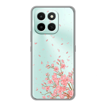 Силиконовый чехол на Honor X6C с принтом Ветка сакуры