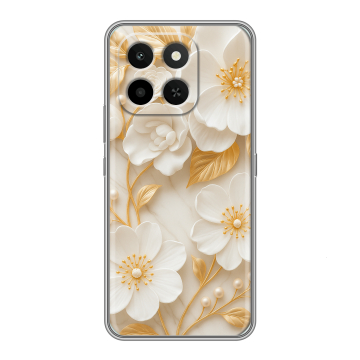 Силиконовый чехол на Honor X6C с принтом Цветы Силиконовый чехол на Honor X6C с принтом Цветы