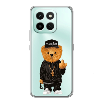 Силиконовый чехол на Honor X6C с принтом Мишка
