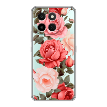 Силиконовый чехол на Honor X6C с принтом Розы