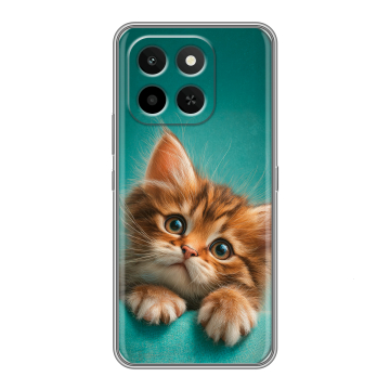 Силиконовый чехол на Honor X6C с принтом котенок