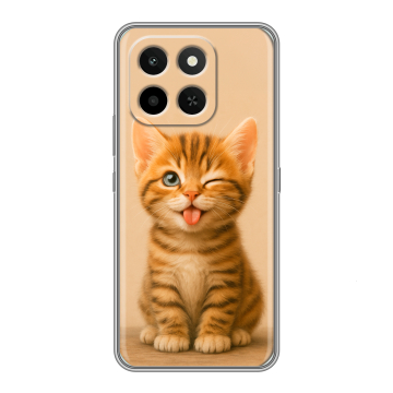 Силиконовый чехол на Honor X6C с принтом котенок