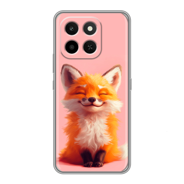 Силиконовый чехол на Honor X6C с принтом милая лиса