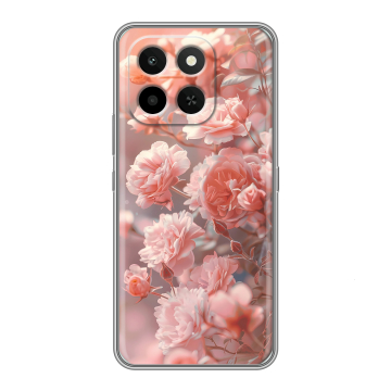 Силиконовый чехол на Honor X6C с принтом Розовые розы