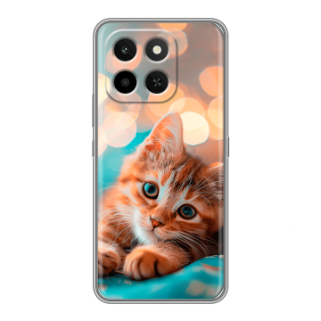 Силиконовый чехол на Honor X6C с принтом котик