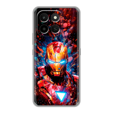 Силиконовый чехол на Honor X6C с принтом Железный человек Ironman