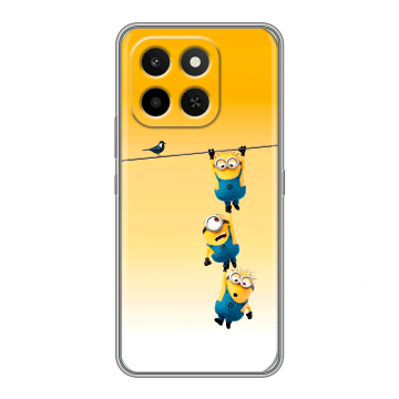 Силиконовый чехол на Honor X6C с принтом Миньоны