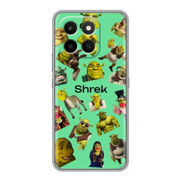 Силиконовый чехол на Honor X6C с принтом Шрек Shrek Силиконовый чехол на Honor X6C с принтом Шрек Shrek
