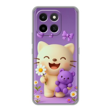 Силиконовый чехол на Honor X6C с принтом для девочек