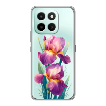 Силиконовый чехол на Honor X6C с принтом Цветы орхидеи Силиконовый чехол на Honor X6C с принтом Цветы орхидеи