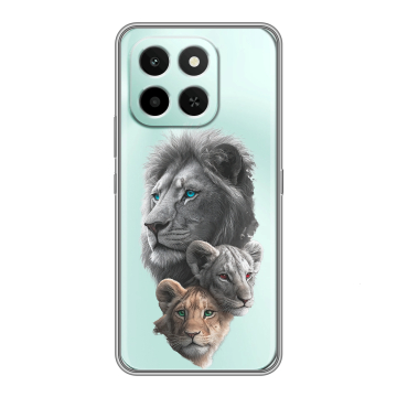 Силиконовый чехол на Honor X6C с принтом Львы Силиконовый чехол на Honor X6C с принтом Львы