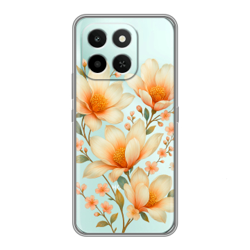 Силиконовый чехол на Honor X6C с принтом Цветы Силиконовый чехол на Honor X6C с принтом Цветы