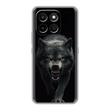 Силиконовый чехол на Honor X6C с принтом Волк Силиконовый чехол на Honor X6C с принтом Волк