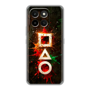 Силиконовый чехол на Honor X6C с принтом Squid Game Игра кальмара