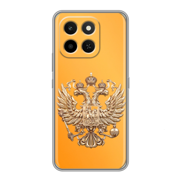 Силиконовый чехол на Honor X6C с принтом Герб Флаг России Силиконовый чехол на Honor X6C с принтом Герб Флаг России